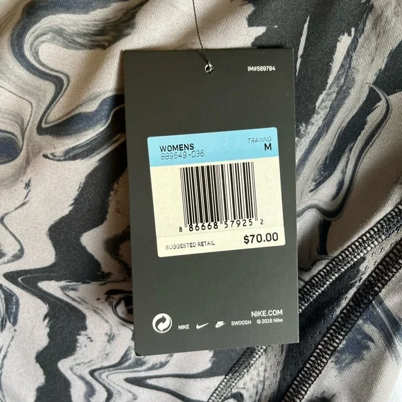 🌺NWT Nike Hypercool tight fit Tights; Gray and Black.. Medium - Picture 2 of 10